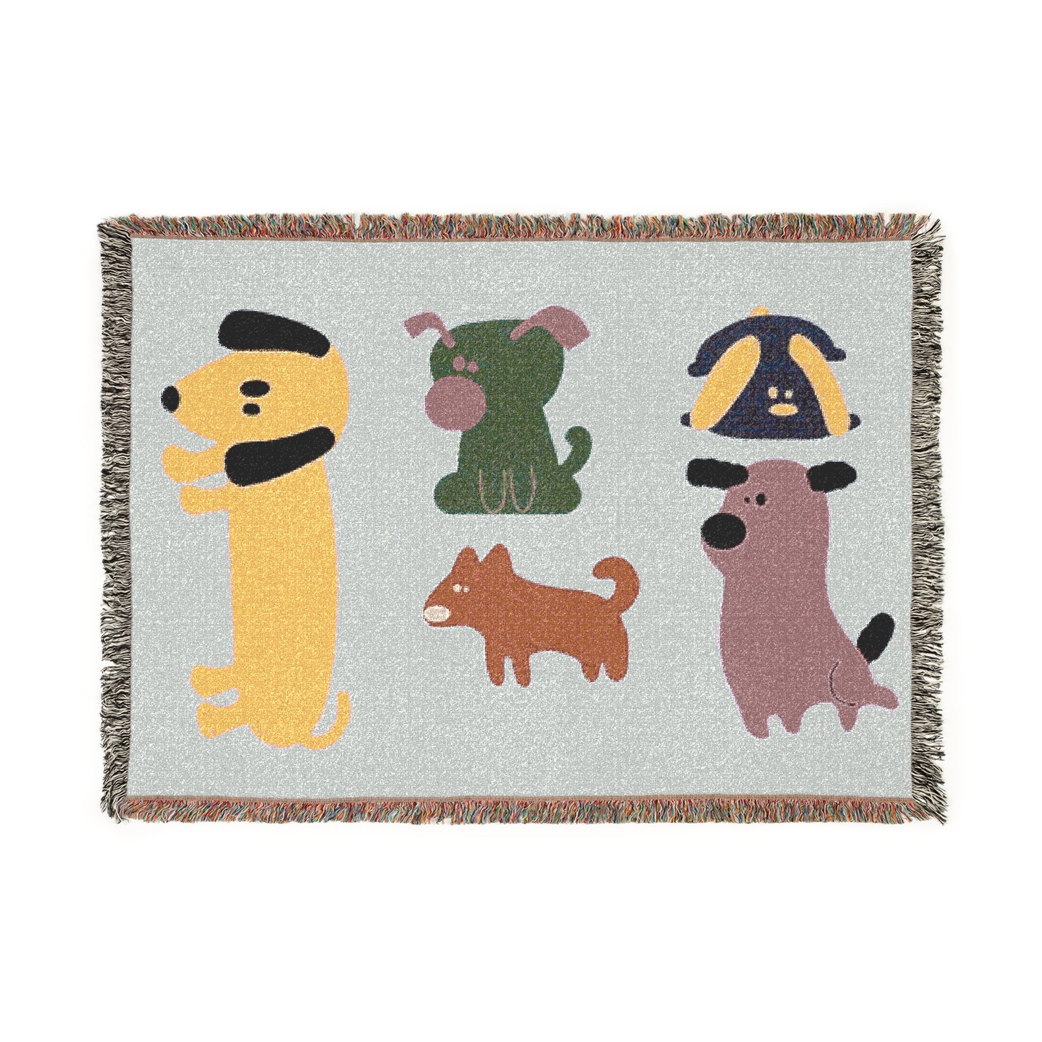 Dog Park 編み込みブランケット